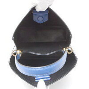 Prada blue Panier leather handbag Royal Saffiano